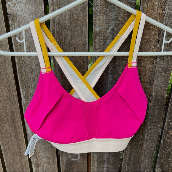 Brooks Drive Plunge 2.0 High Impact Sports Bra NWOT In Mauve/Sand/Sun Sz XS - Picture 12 of 15